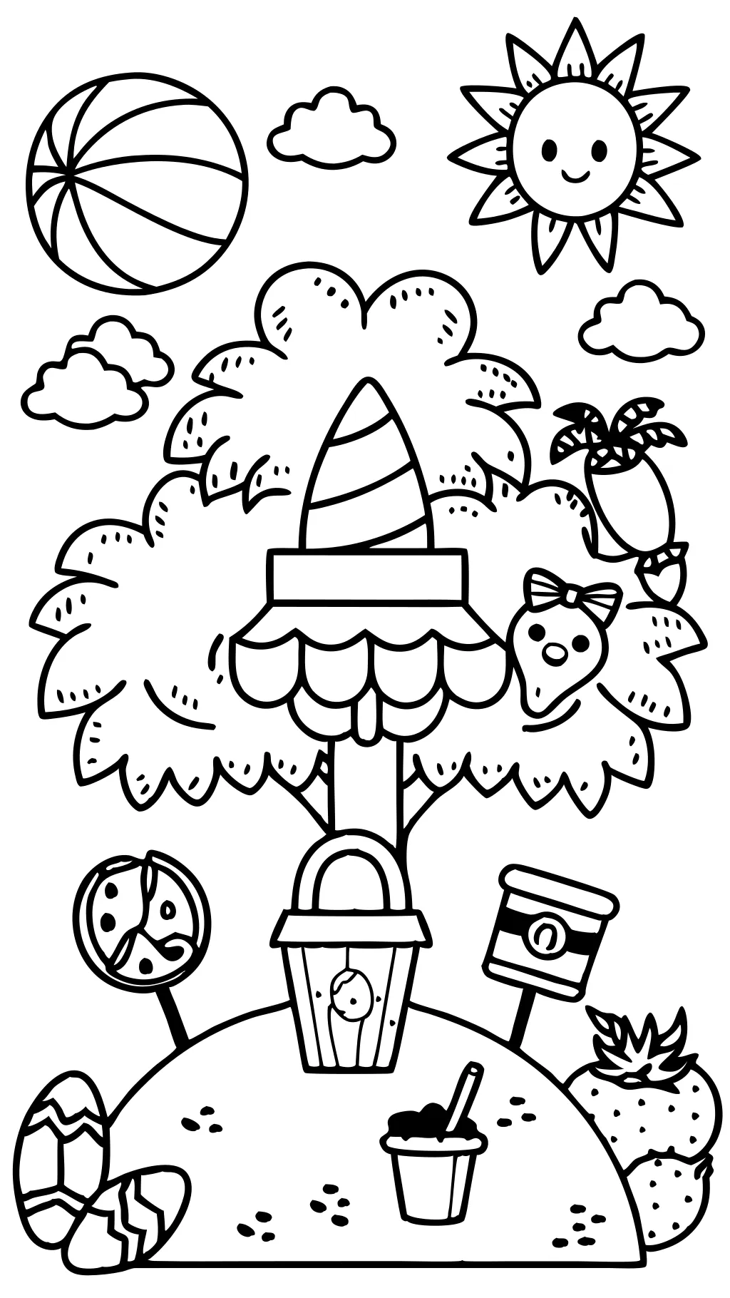 crayola summer coloring pages